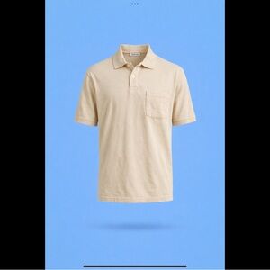 Tiger Hill Beige Polo Shirt Men’s Short Sleeve Golf Casual Top New